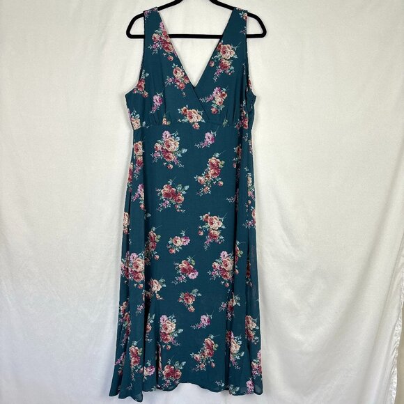 Rewind Dresses & Skirts - NWT Rewind Dress Women's XXL Mystic Green Maxi Floral Romantic Wedding